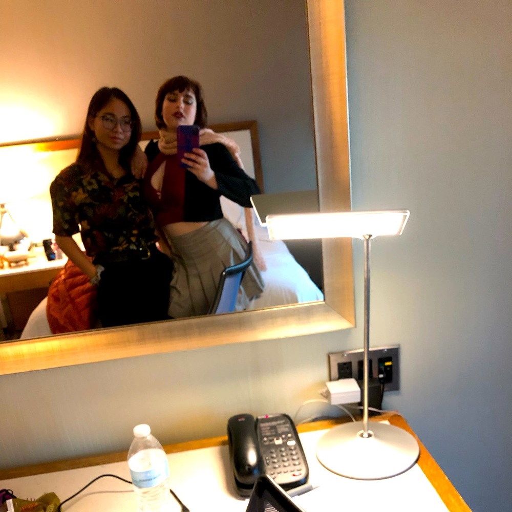 Grey schoolgirl skirt